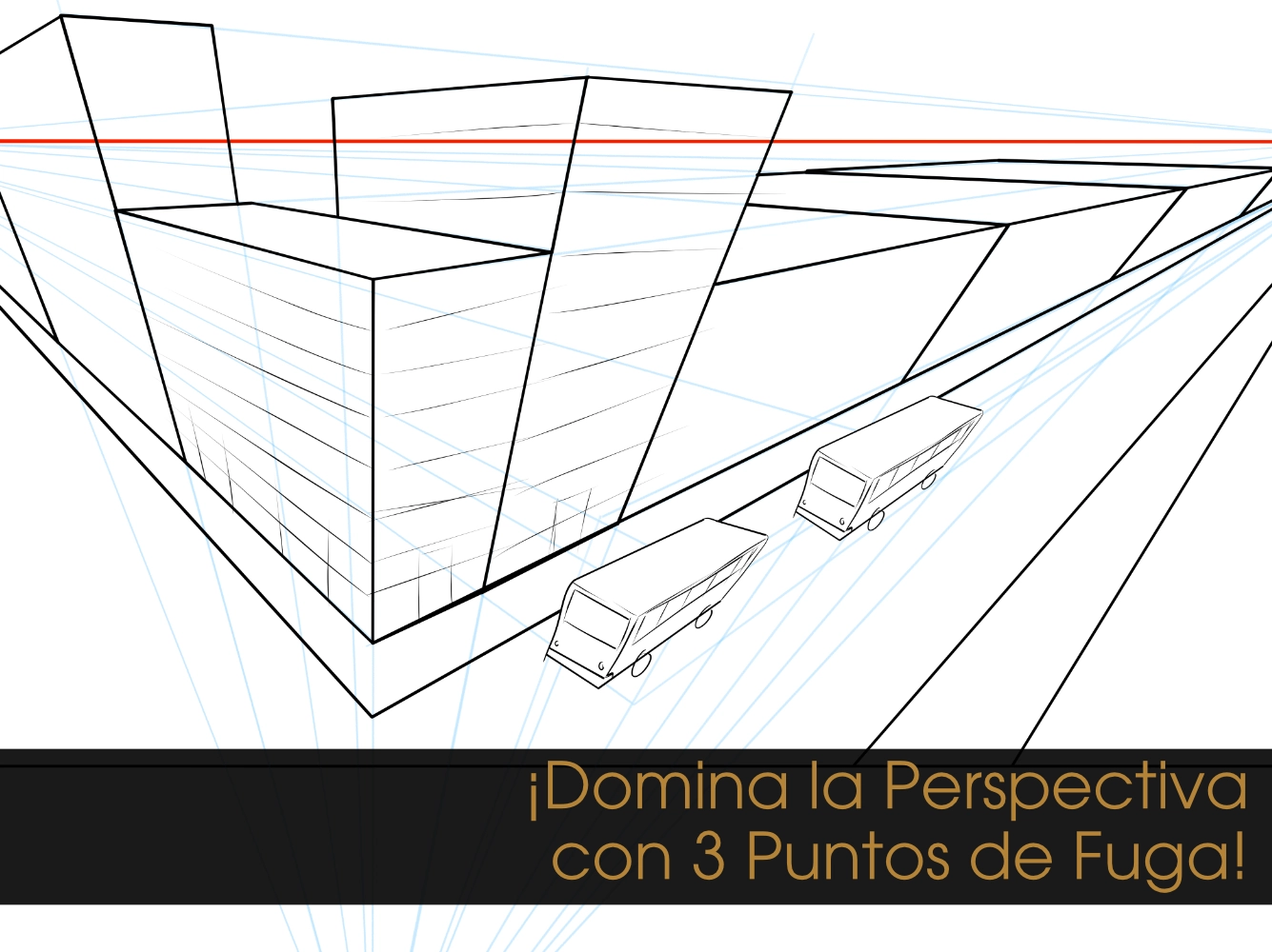 Cómo Dibujar en Perspectiva con 3 Puntos de Fuga: Tutorial Completo