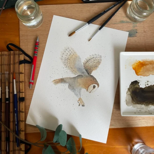 barn-owl-painting-Dócari-Studio-Ricardo-Loaiza